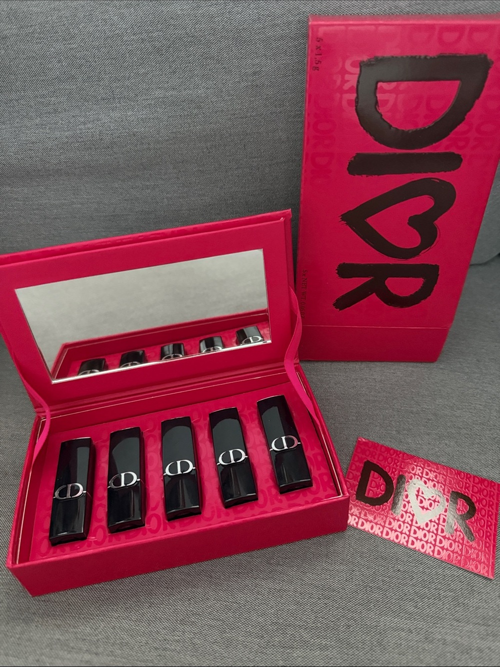 New Dior Limited Edition Lipstick Set with Pink Presentation Box